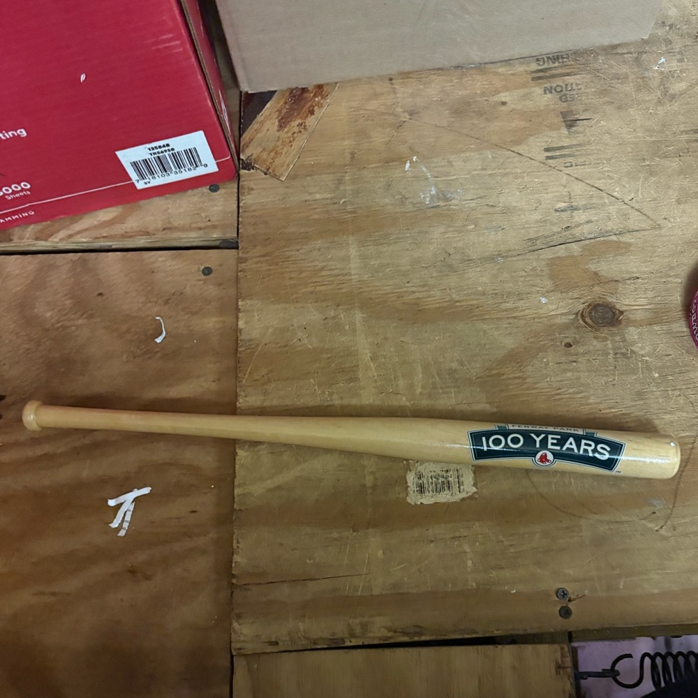 Commemorative Wood Baseball Bat - "100 Years" Graphic FENWAY PARK